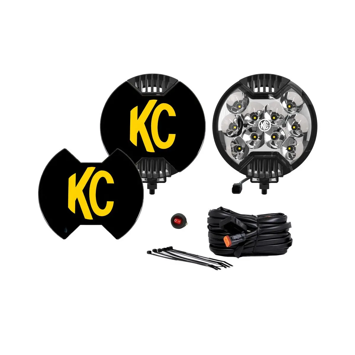 Kc Hilites 6" Slimlite Led - 2 Light System  - 50W Spot Beam # 0100 1