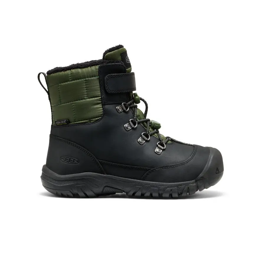 Big Kids' Kanibou Waterproof Winter Boot  |  Black/Bronze Green 1