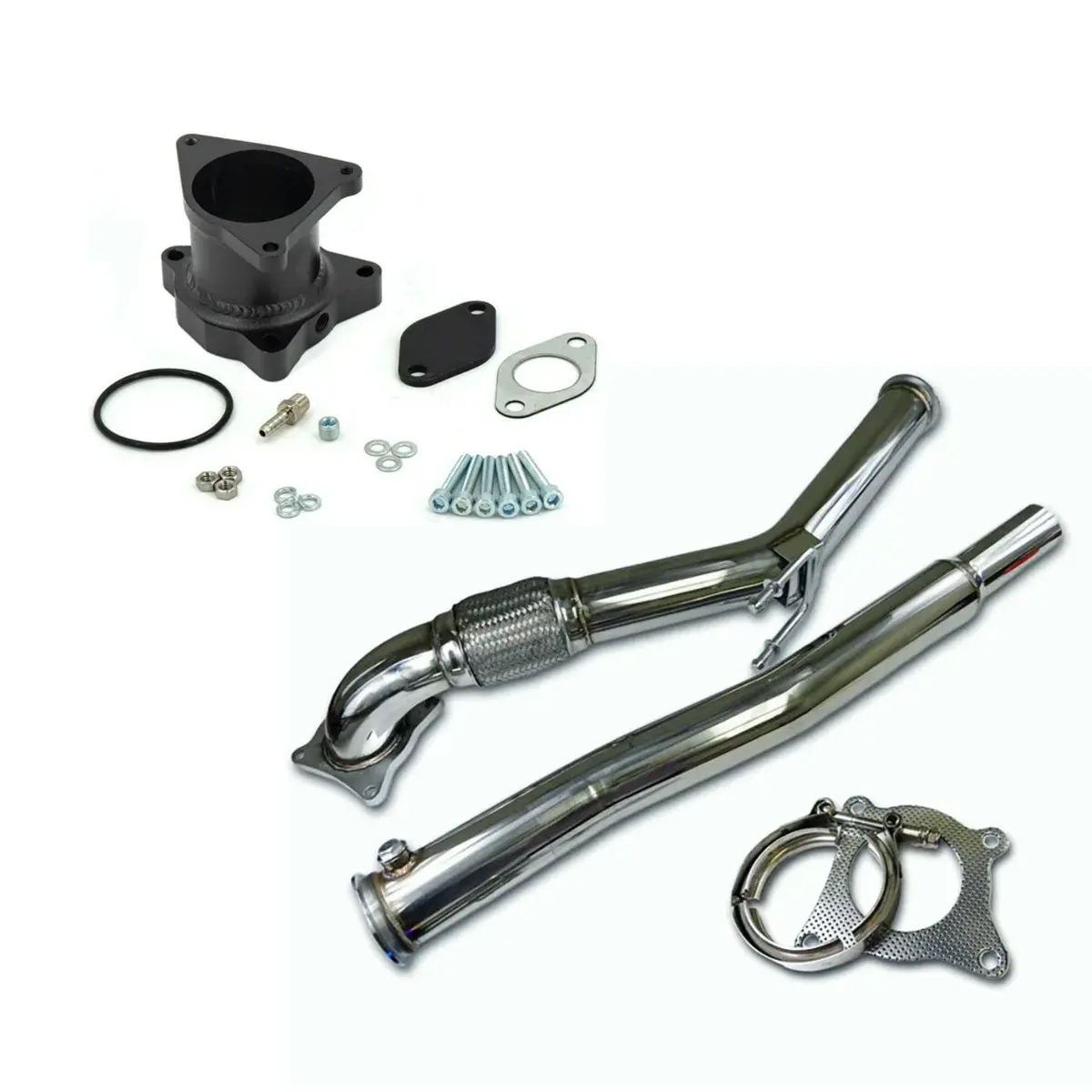 For 2006-2010 2.0T/2.0L Vw Golf Gti Mk5 Exhaust Downpipe Manifold & Egr Delete Kit 1