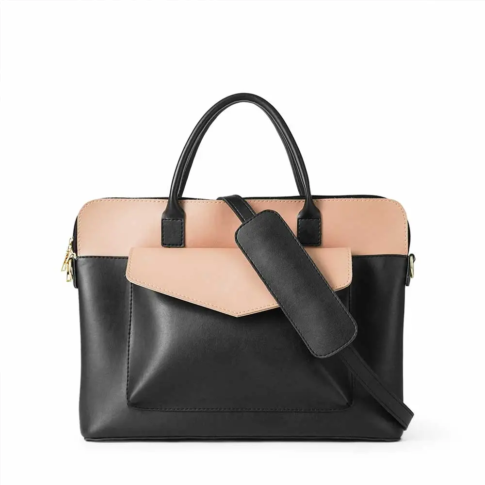 Sack Laptop Bag (Black & Peach) 1