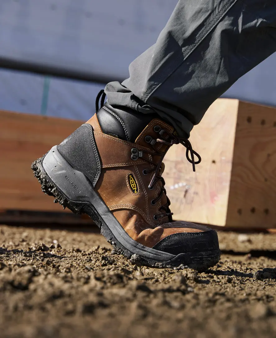 Men's Evanston 6" Waterproof Boot (Carbon Toe) | Bison/Black 8