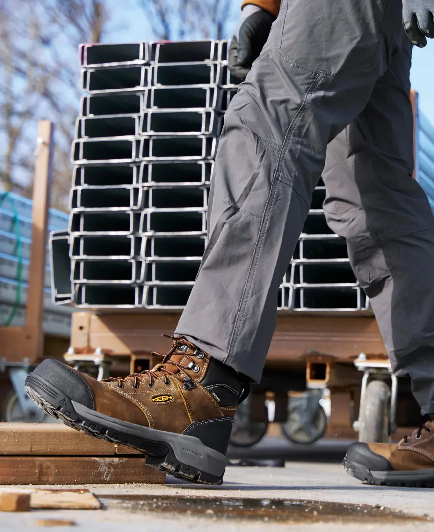 Men's Evanston 6" Waterproof Boot (Carbon Toe) | Bison/Black 9