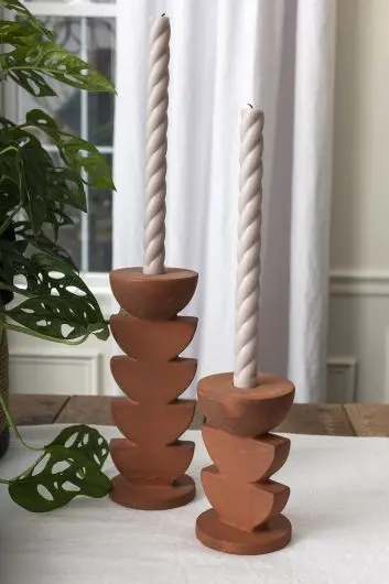 Cadwell Terracotta Candleholder, Small 1