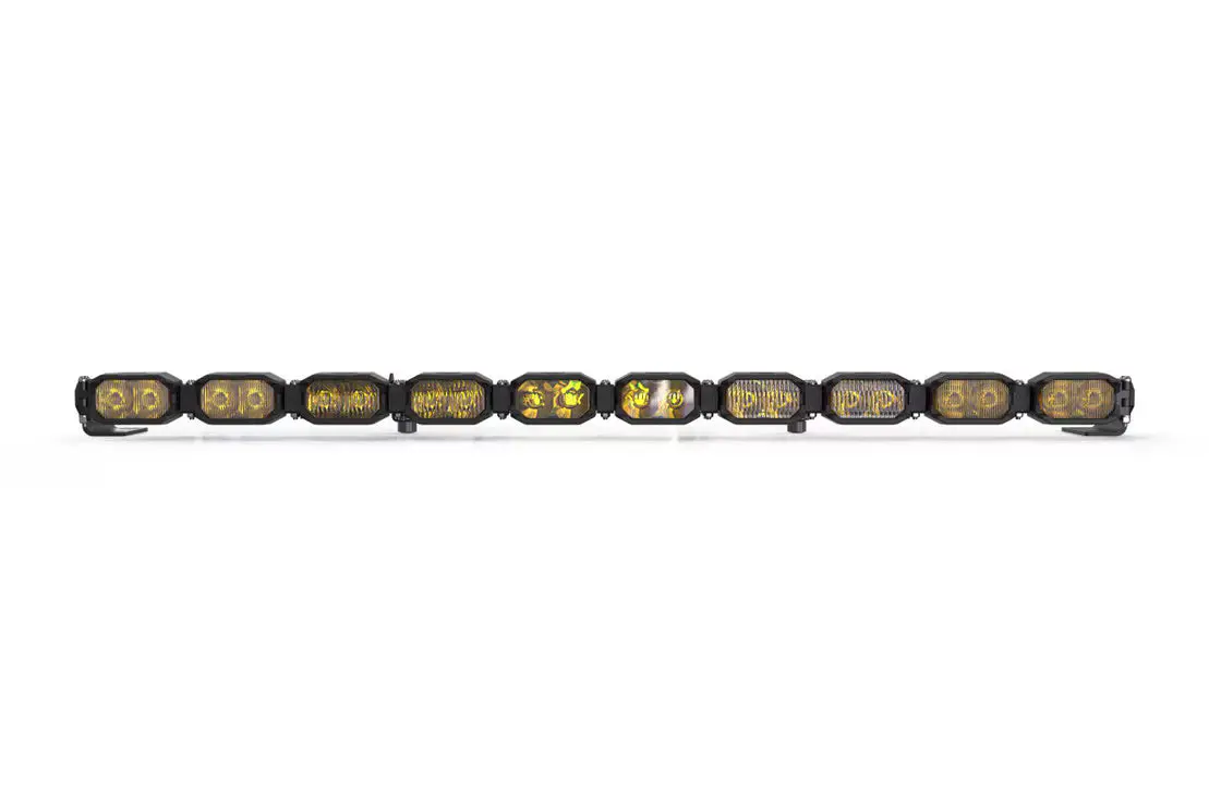 Morimoto 2Banger Bars: (4-12 Pod / 16"- 47") (Hxb Power - Yellow) 4