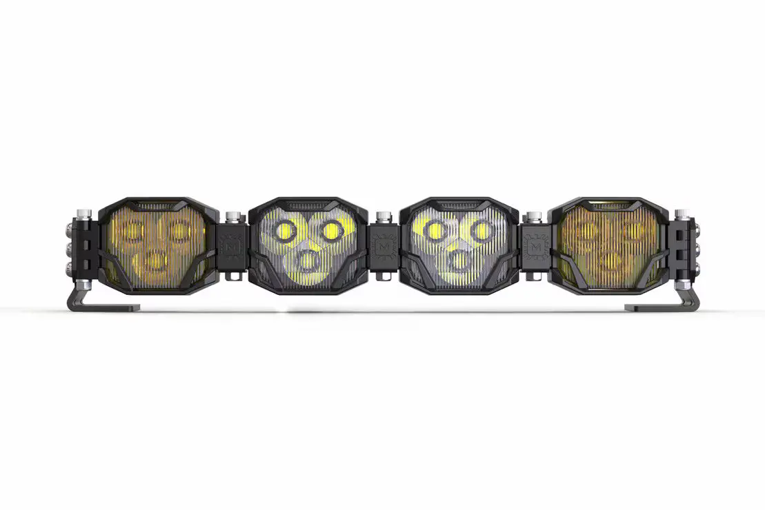 Morimoto 4Banger Bars: (4-12 Pod / 16.5"- 48.5") (Ncs Power - Mixed Yellow/White) 1