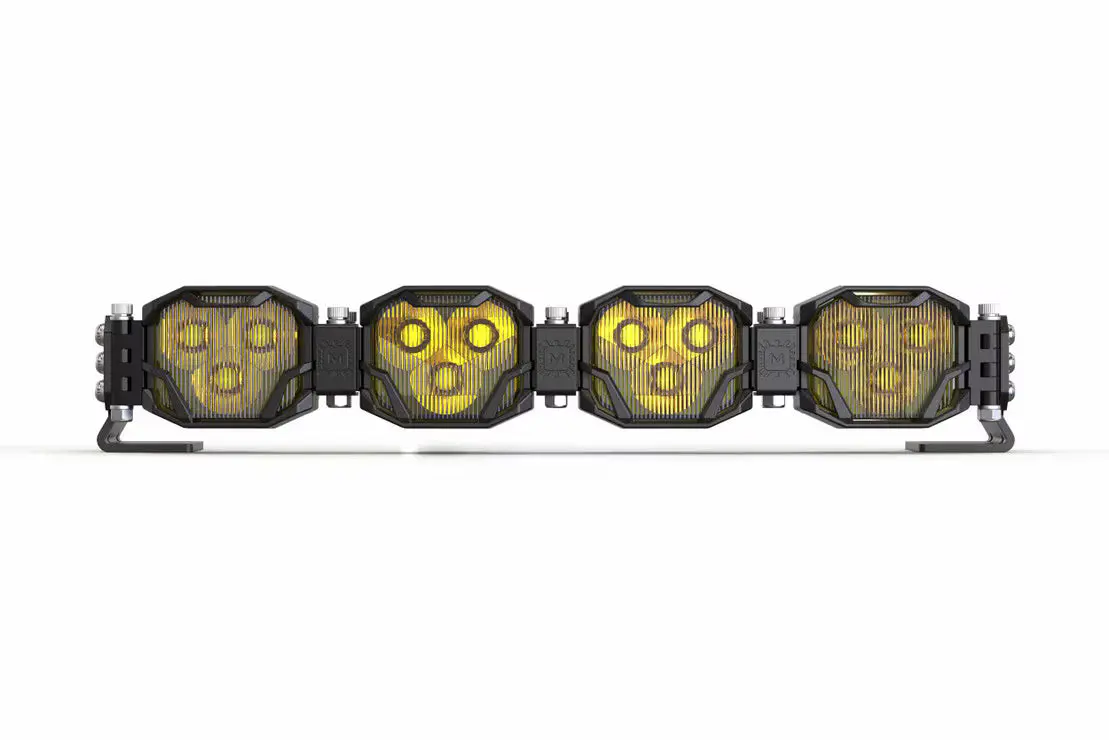 Morimoto 4Banger Bars: (4-12 Pod / 16.5"- 48.5") (Hxb Power - Yellow) 1