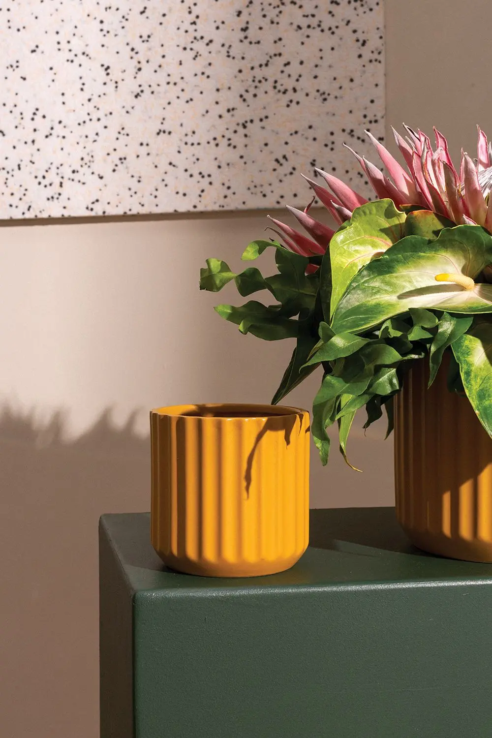 Ochre Beam Pot, 4.5" 1