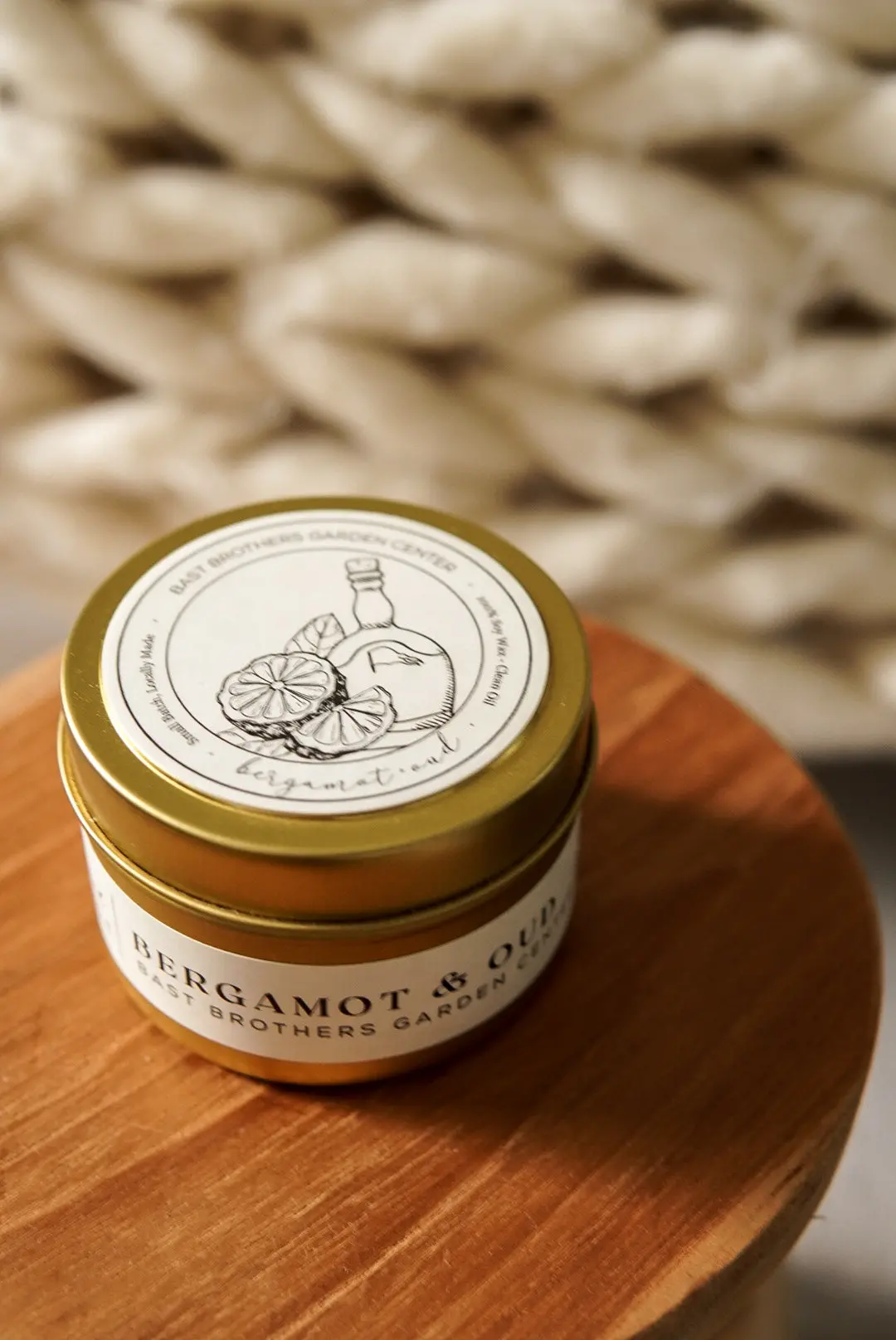 04 Ounce Bergamot & Oud Tin Candle 1