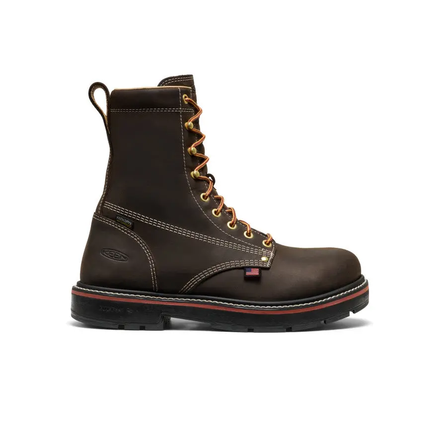Men's Liberty 8" Waterproof 90° Heel Boot (Carbon Toe)  |  Coffee Bean/Black 1
