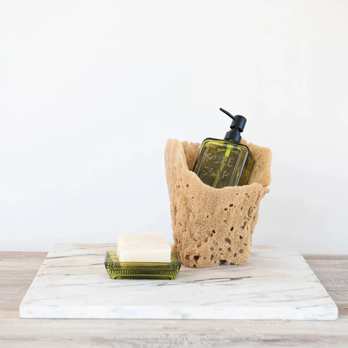 Glass Soap Dish, Olive 1