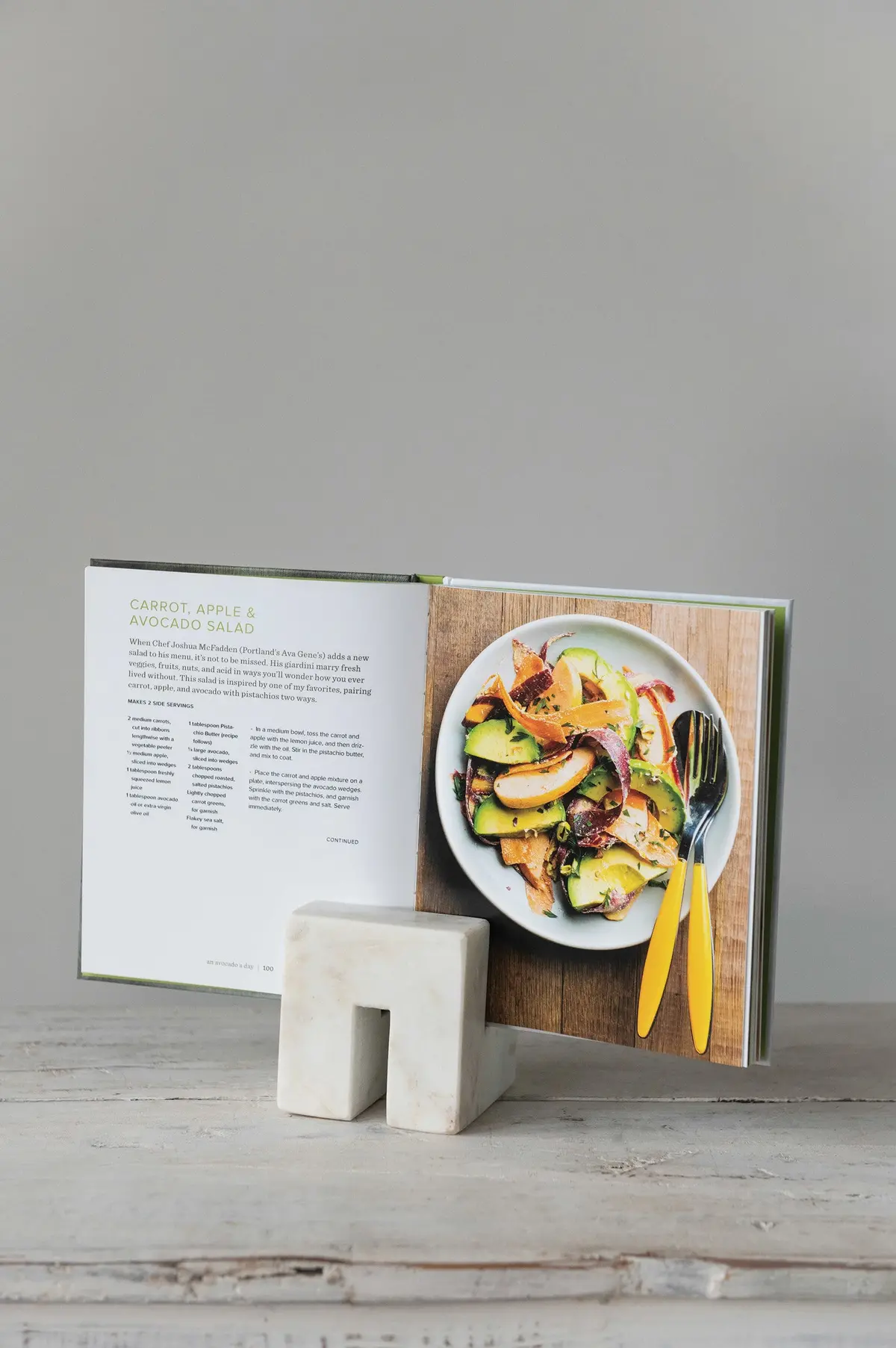 Square Marble Cookbook Stand 1