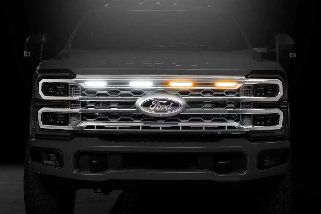 2023+ Ford Super Duty Xbg Led Drl Grille (Chrome Or Black) 1