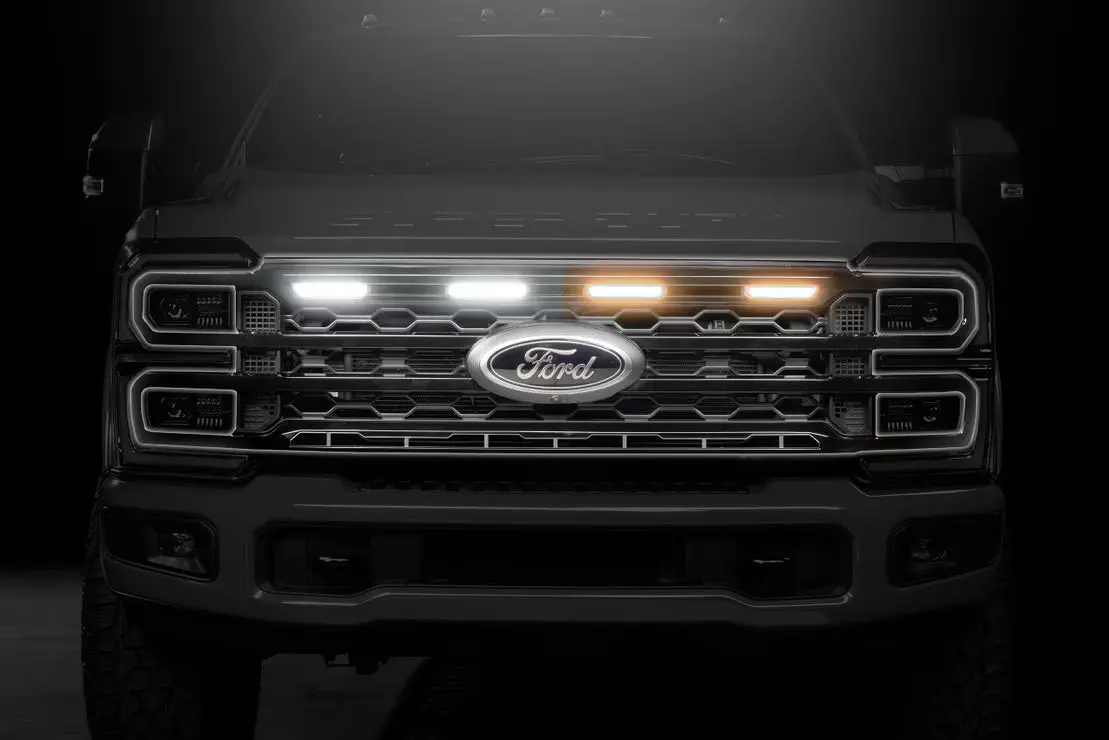 2023+ Ford Super Duty Xbg Led Drl Grille (Chrome Or Black) 2
