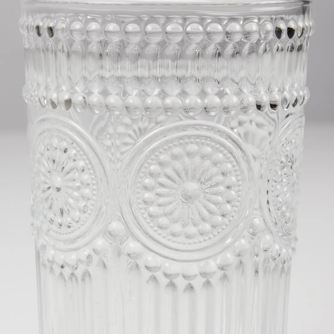 Large Medallion Vintage Drinking Glass 2