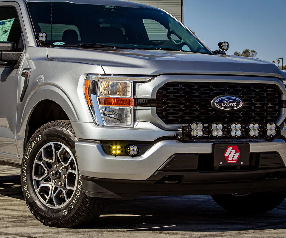 2021-2023 Ford F-150 Baja Designs Squadron Sae/Pro Fog Pocket Light Kit 3