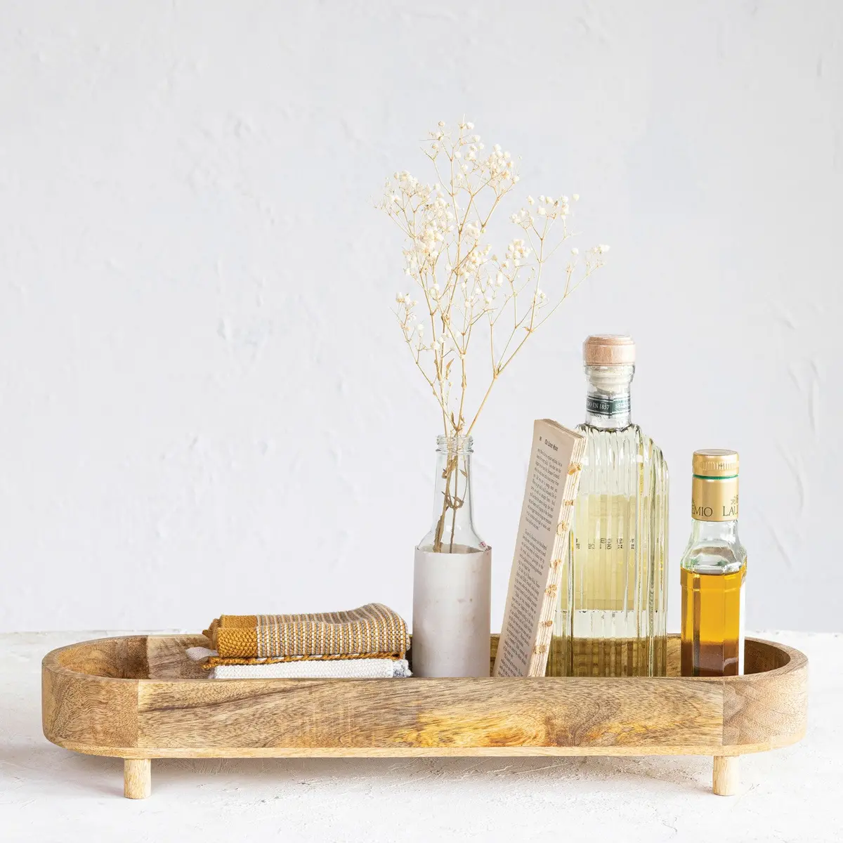 Mango Wood Footed Tray 1