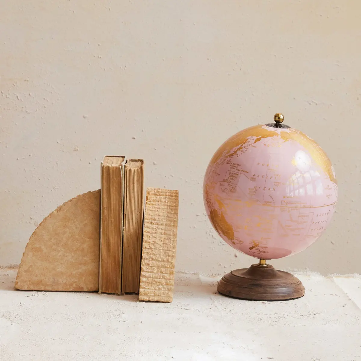 Sandstone Bookends W/ Ribbed Edge 1