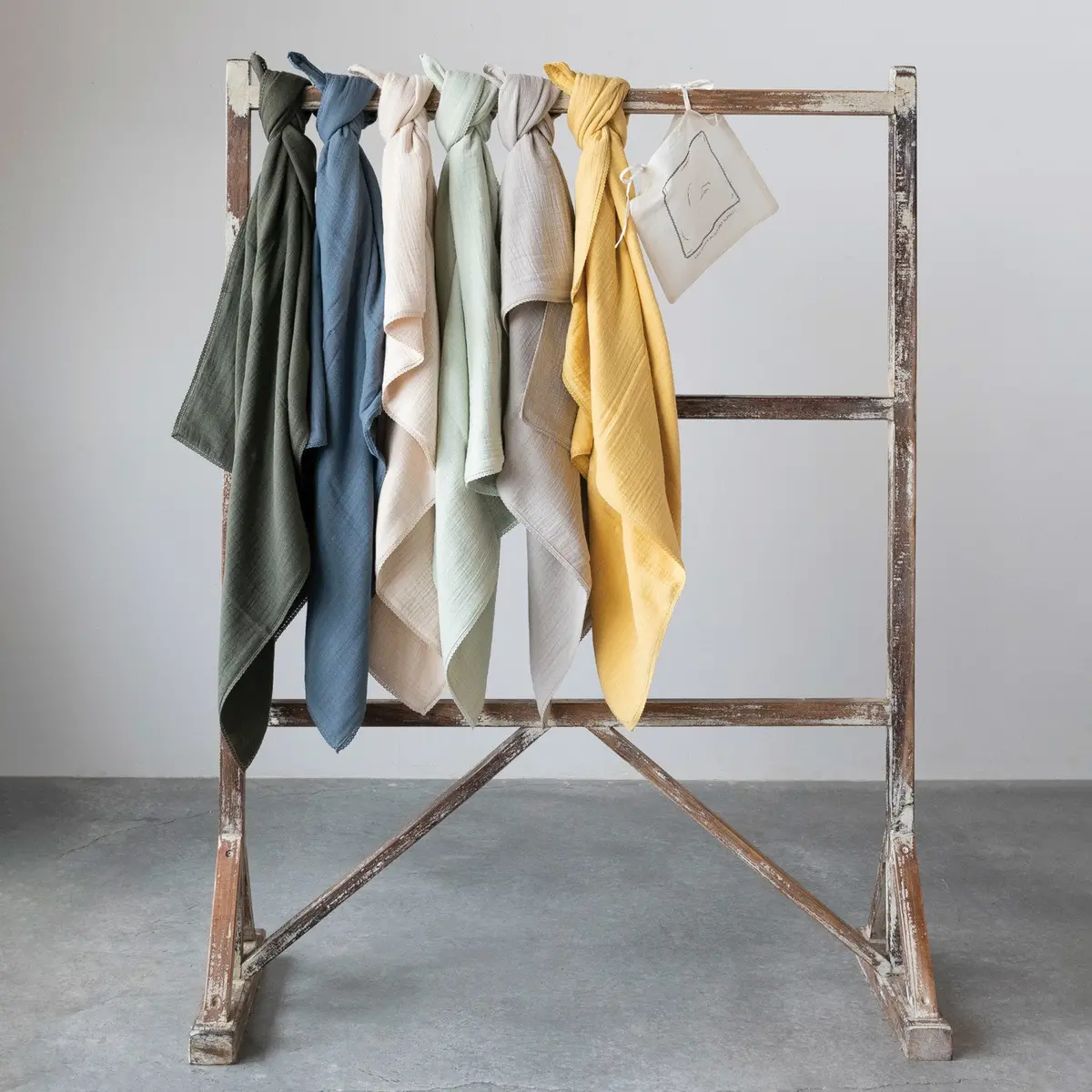 Mustard Cotton Double Cloth Baby Blanket 1