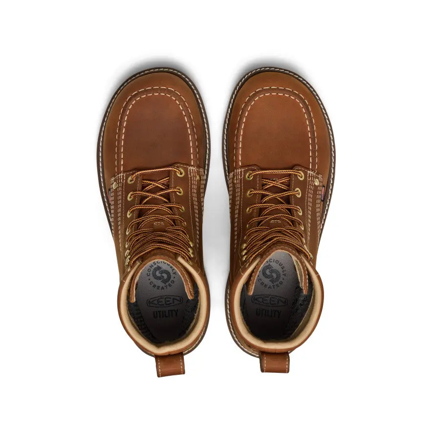 Men's Liberty 8" Waterproof Boot (Soft Toe) | Leather Brown/Birch 4
