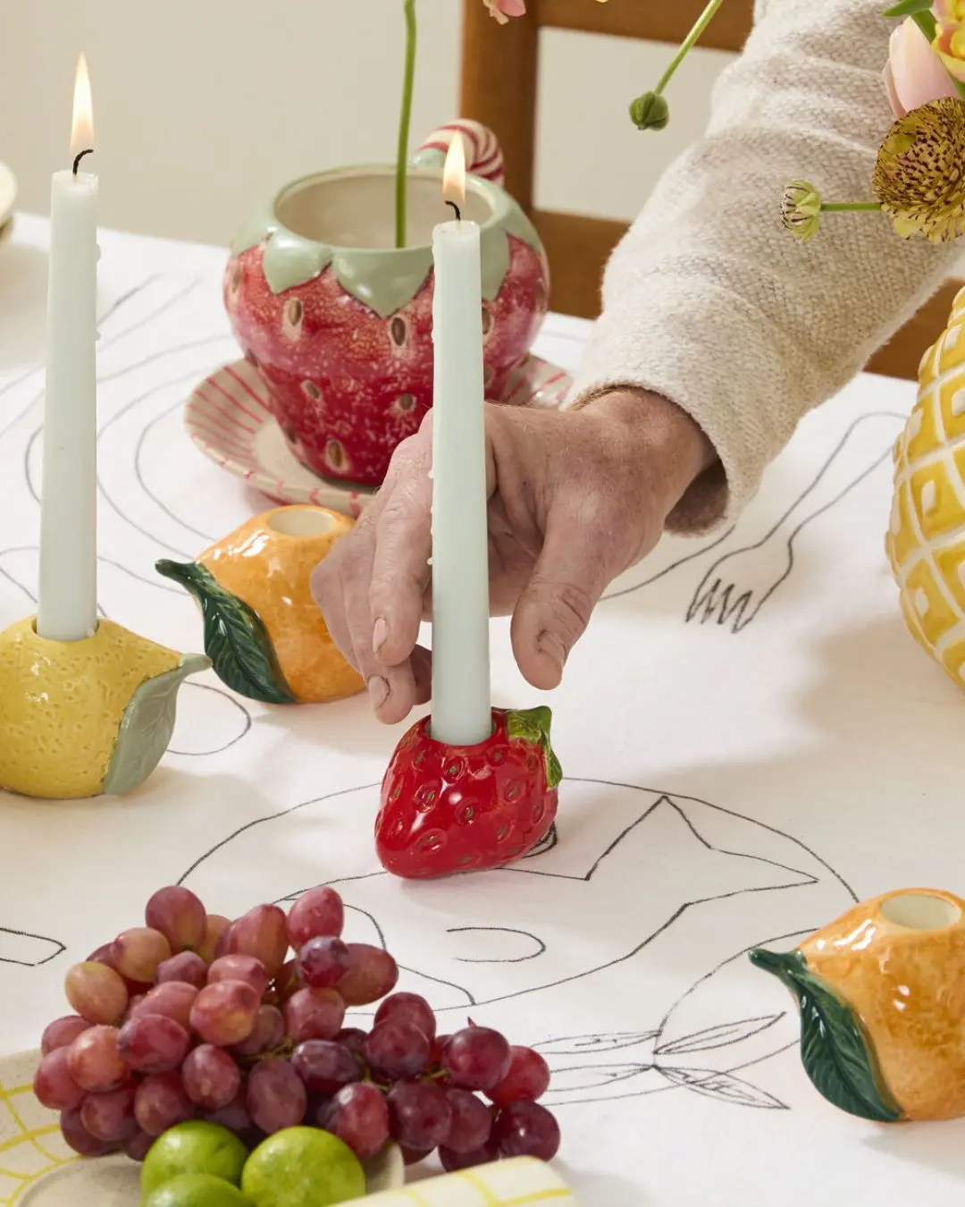 Fresh Fruit Candleholder, Strawberry 1