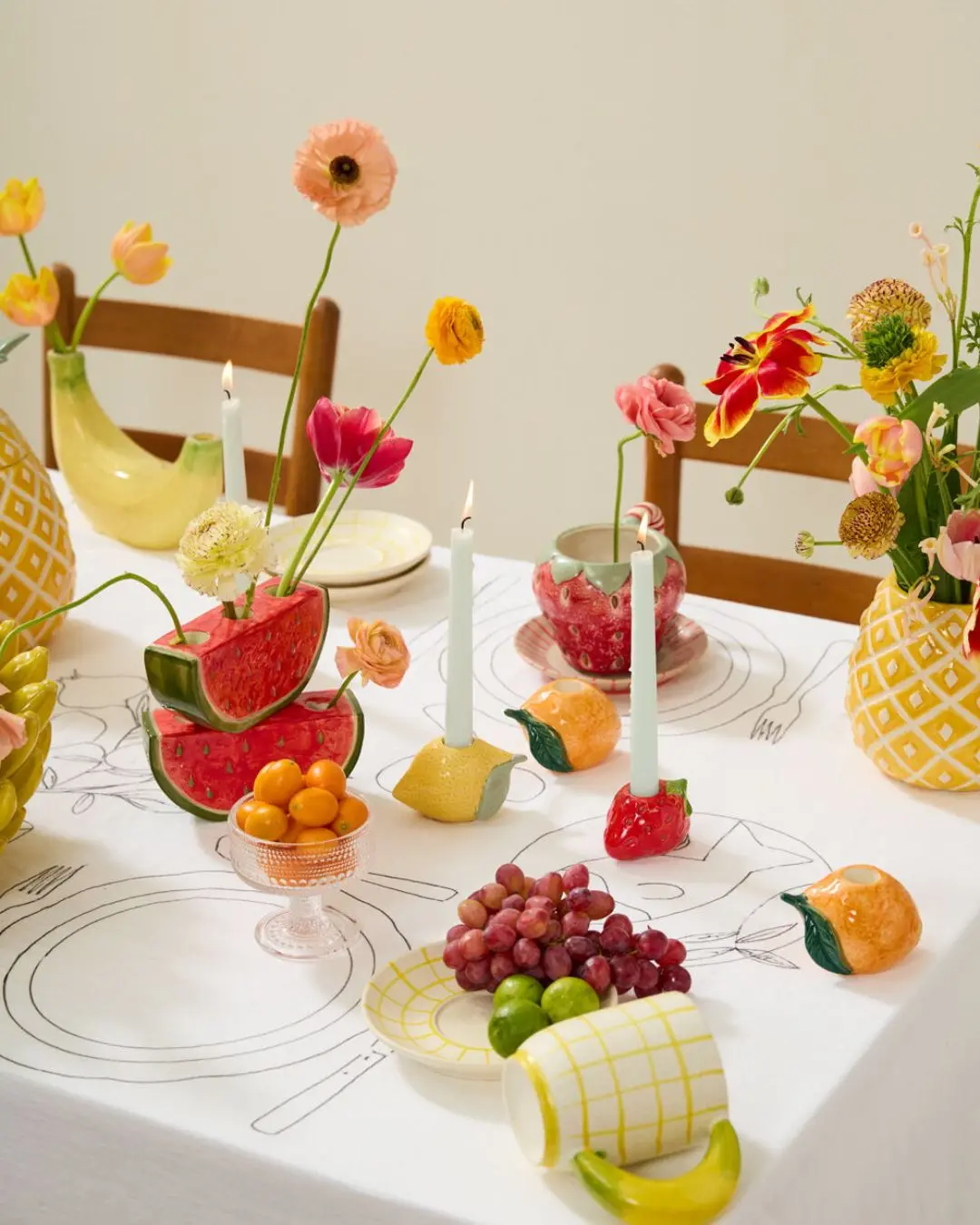 Fresh Fruit Candleholder, Lemon 1