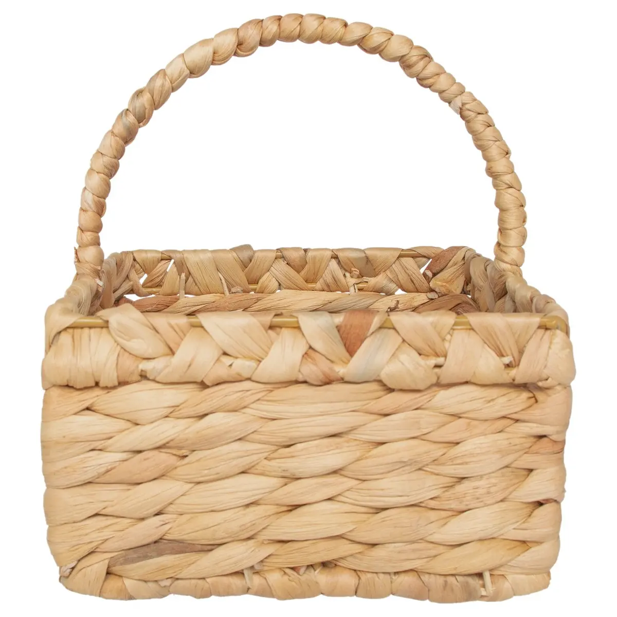 7.5" Square Water Hyacinth Basket 1