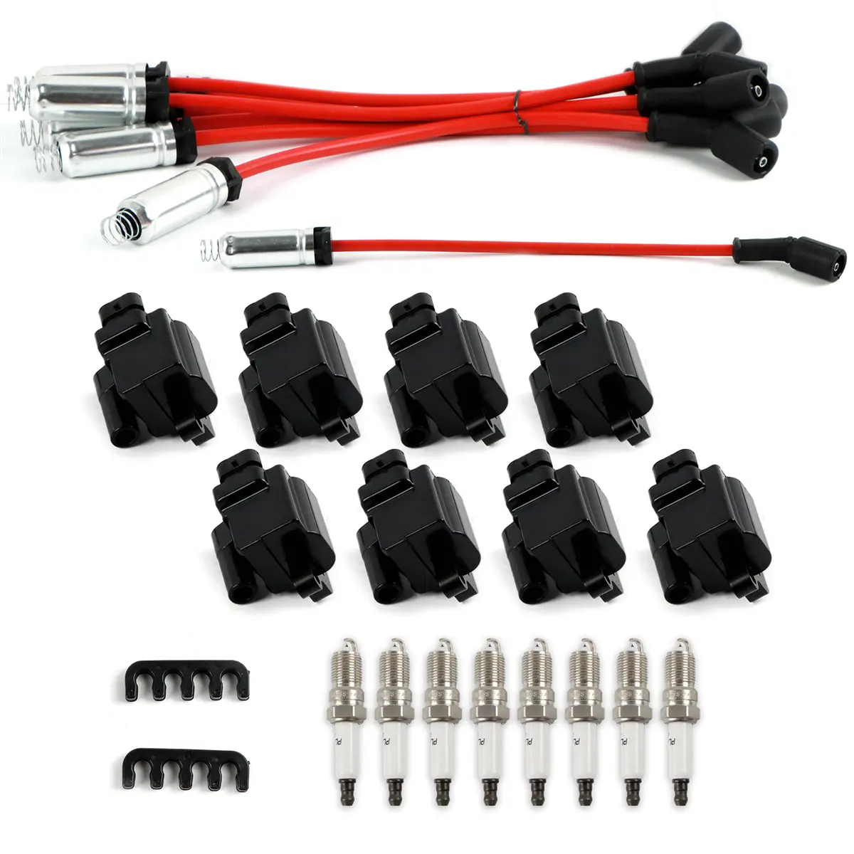 Daysyore® 8Pcs Ignition Coils +8Pcs Iridium Spark Plugs+8Pcs Spark Plug Wires For Chevy Gmc 4.8L 5.3L 6.0L 8.1L Uf271 1