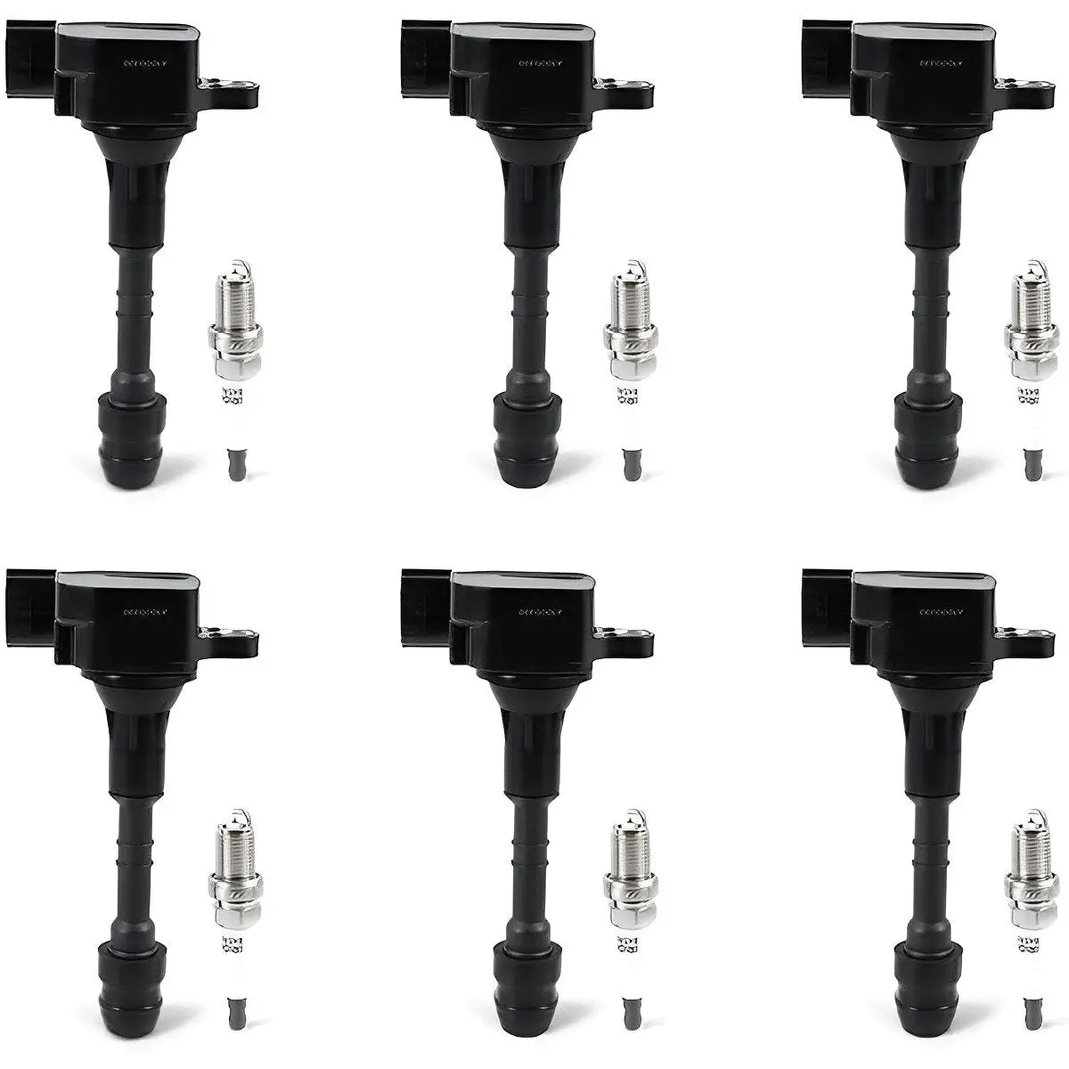 Daysyore® 6Pcs Ignition Coil + 6Pcs Iridium Spark Plug Kits For Nissan Frontier Pathfinder Maxima 1