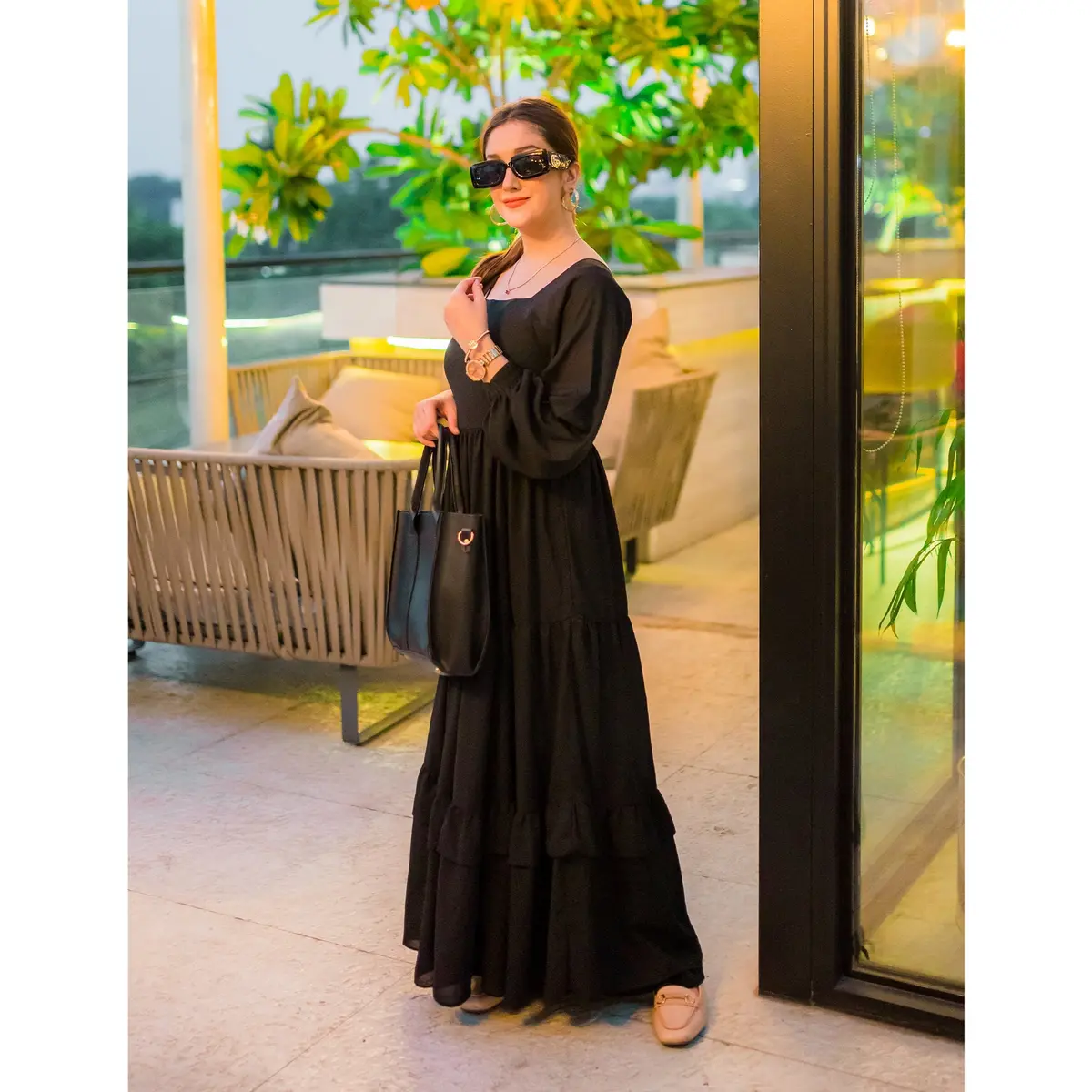 Symbol Maxi Dress (Black) 1