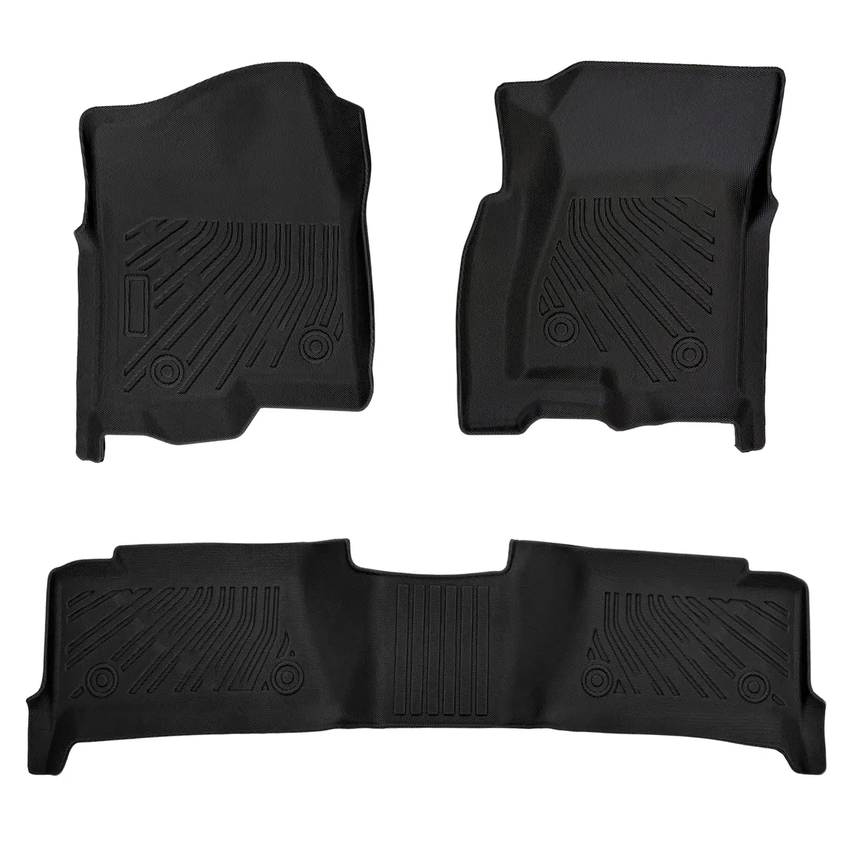 Seguler All-Weather Tpe Floor Mats For 1999-2006 Silverado/Sierra 1500 2500 3500 Crew Cab 1