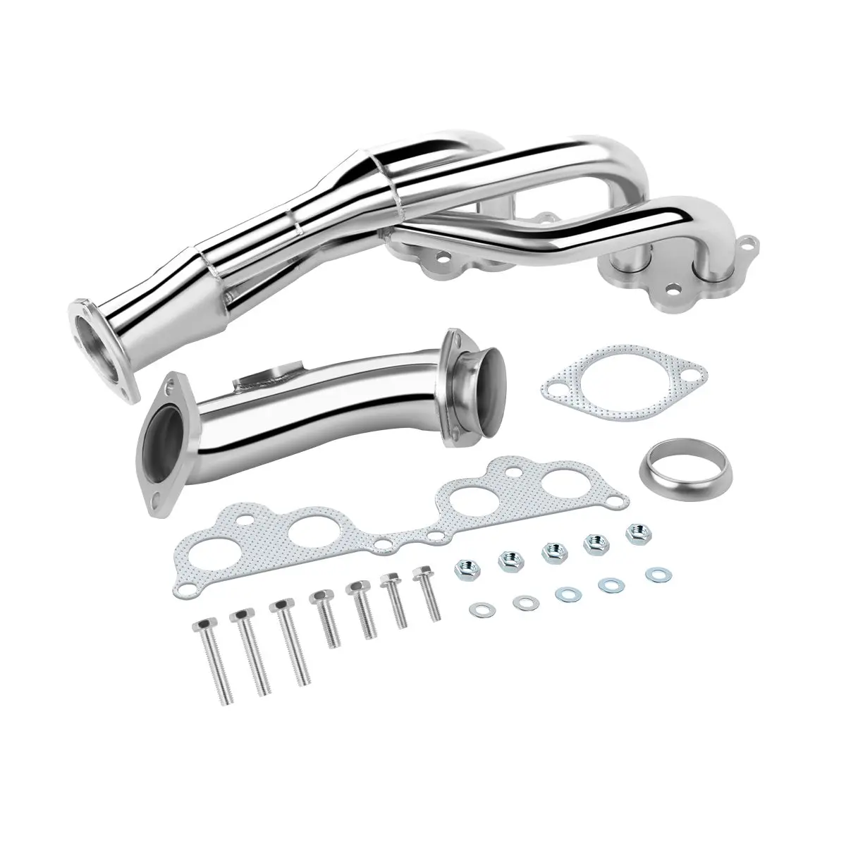 Daysyore Exhaust Header For 1995-2001 Toyota Tacoma 2.4L/2.7L L4 (Silver Polished) 1