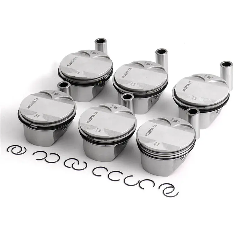 Pistons & Rings Set 11257558528 For Bmw E90 E60 E83 128I 328I 528I X1 N52 3.0L(Cr10.7:1) 1