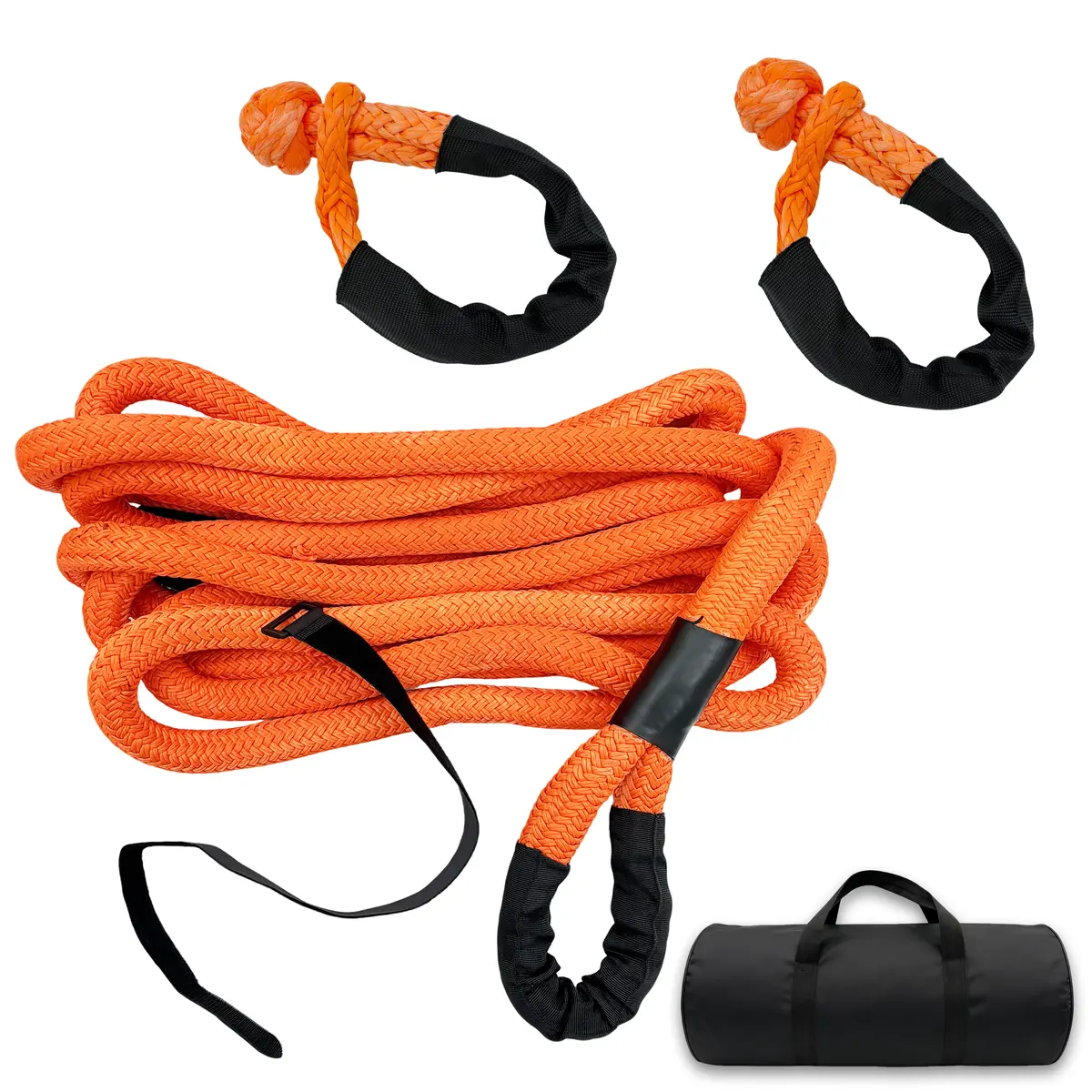Seguler 1" X 30Ft Heavy Duty Kinetic Recovery Rope Soft Shackle Series For Truck Recovery 1
