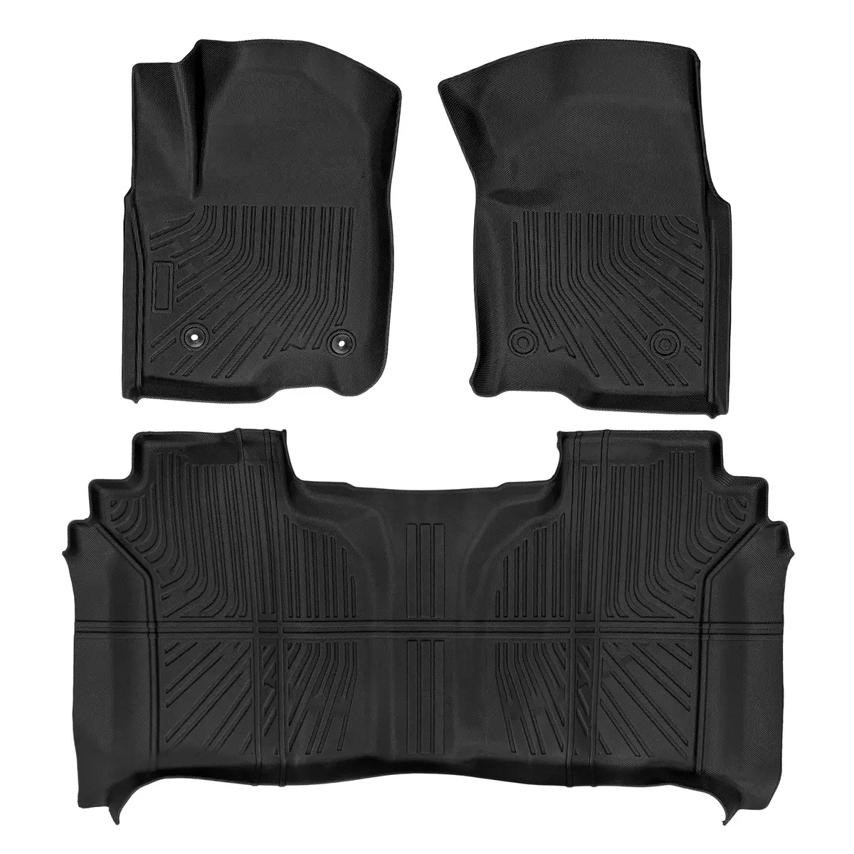 Seguler All-Weather Tpe Floor Mats For Silverado Sierra 2019-2025 1500 & 2020-2025 2500Hd 3500Hd Crew Cab 1