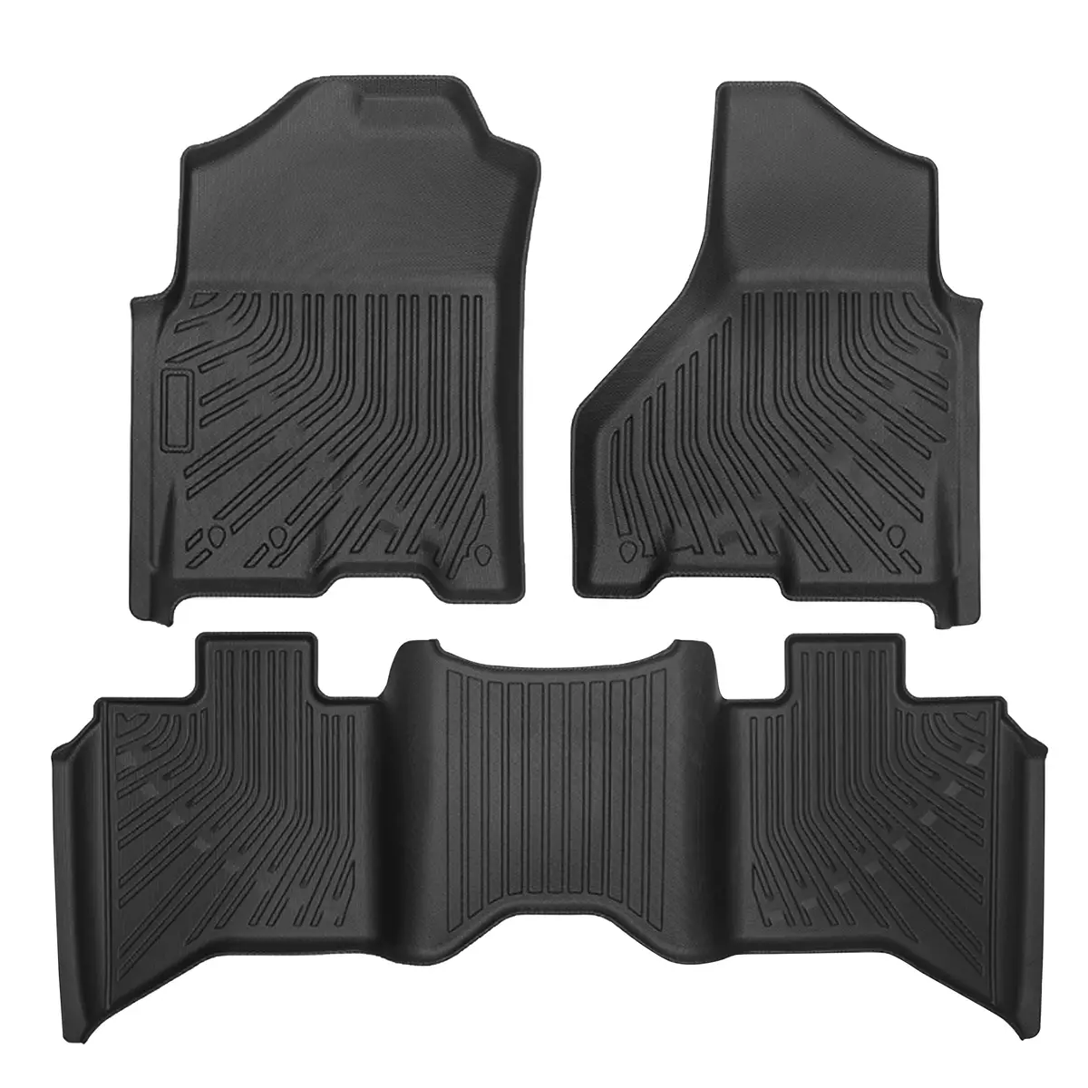 Seguler All-Weather Tpe Floor Mats For Dodge Ram 2013-2018 1500 2500 3500 & 2019-2024 1500 Classic Crew Cab 1