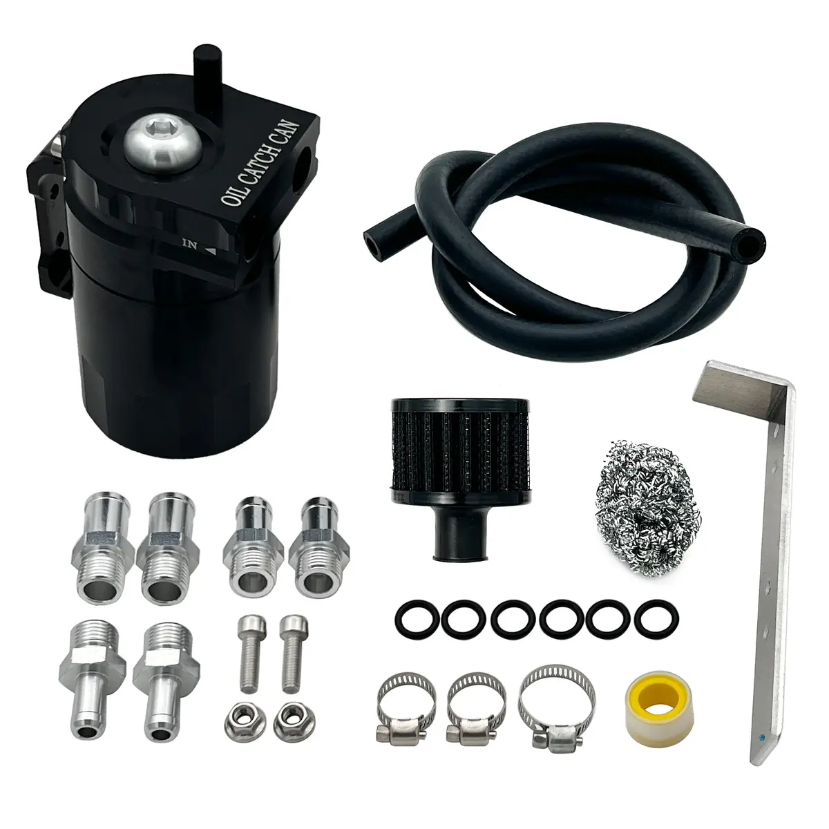 Seguler Oil Catch Reservoir Breather Can Tank And Filter Cylinder Aluminum Universal 1