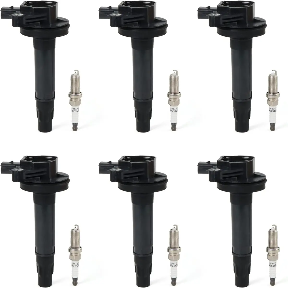 Daysyore 6Pcs Ignition Coils + 6Pcs Iridium Spark Plugs For Ford Lincoln 3.7L 3.5L V6 Uf553 1