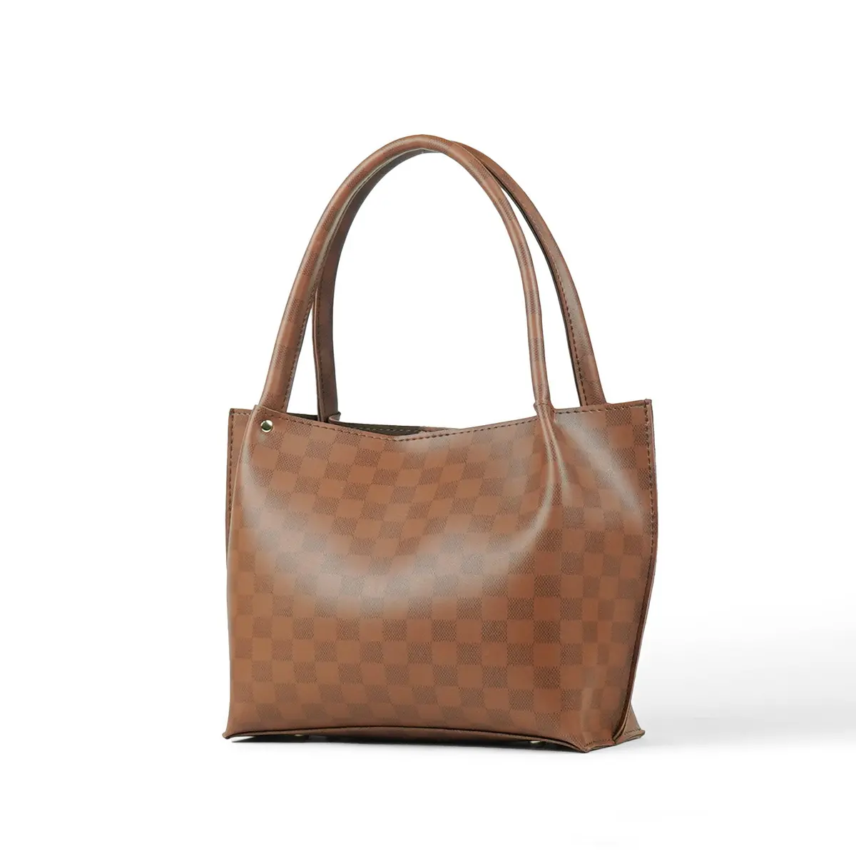 Daily Tote Bag Brown (Checkered) 1