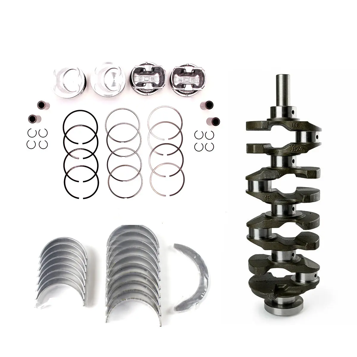 Daysyore G4kj Engine Overhaul Rebuild Kit Crankshaft & Bearing & Pistons For Hyundai Kia 2.4L 1