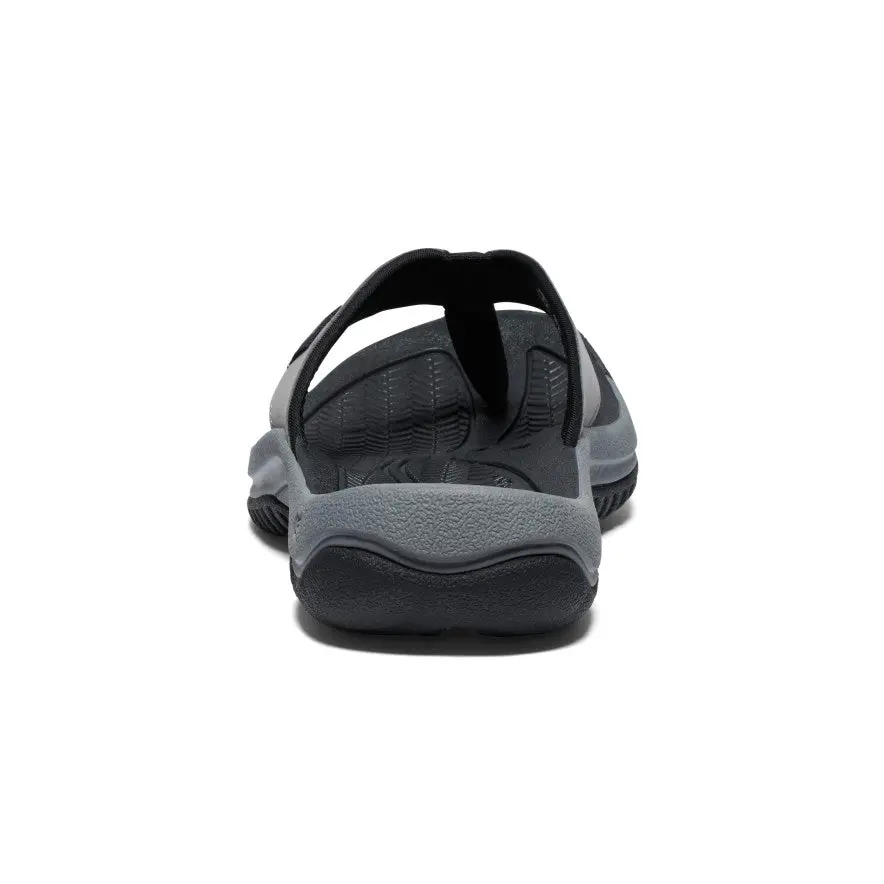Men's Kona Leather Flip-Flop | Steel Grey/Black 5