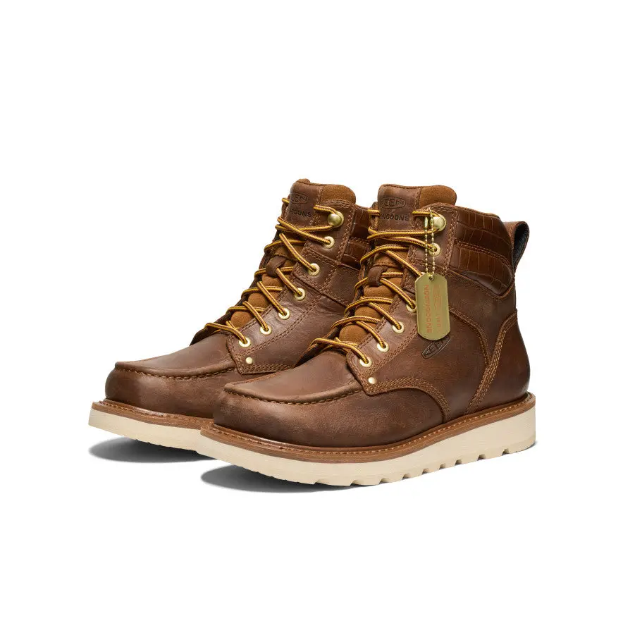 Men's Cincinnati 6" Boot (Soft Toe) X Noon Goons | Leather Brown/Off White 2