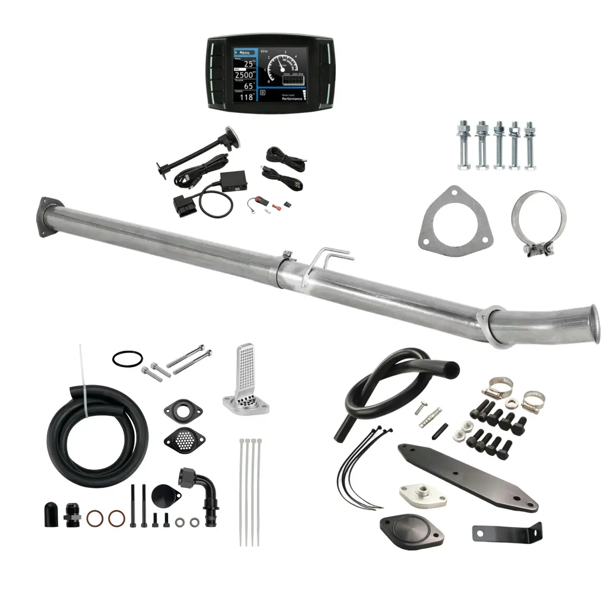 4" Dpf Cat Pipe Egr Ccv Delete Tuner Kit For 2011-2017 6.7 Powerstroke Ford F250 F350 1