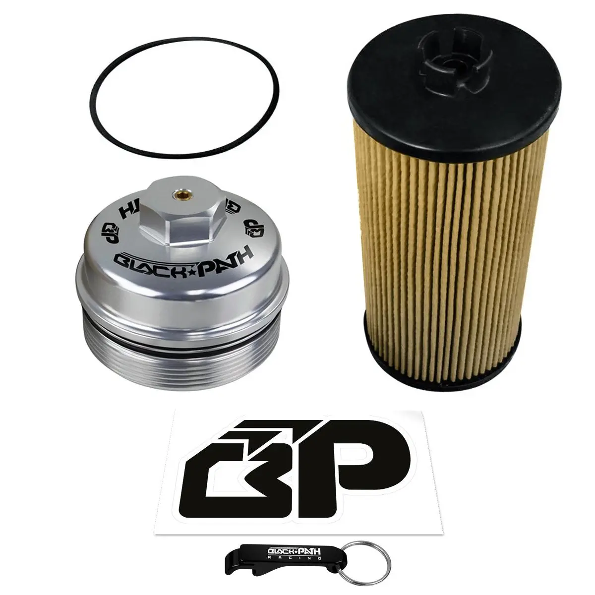 2003-2010 Ford F250 Super Duty Diesel Black Oil Filter Cap + Bosch Filter 1