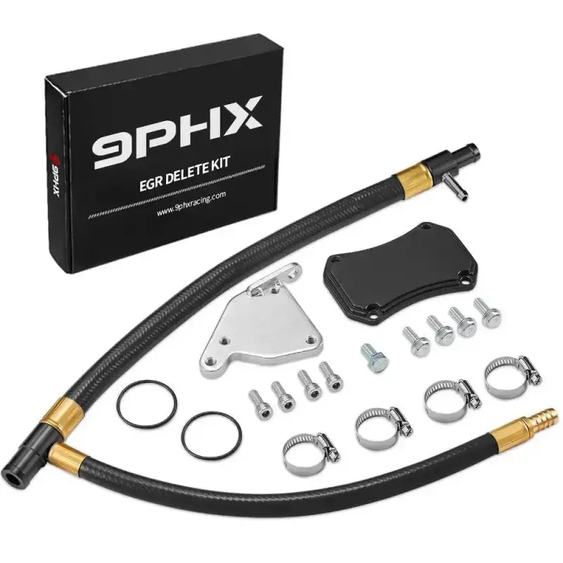 2011-2016 Lml Duramax Egr Valve Cooler Delete Kit Black Off Plate For Gmc Chevrolet 1