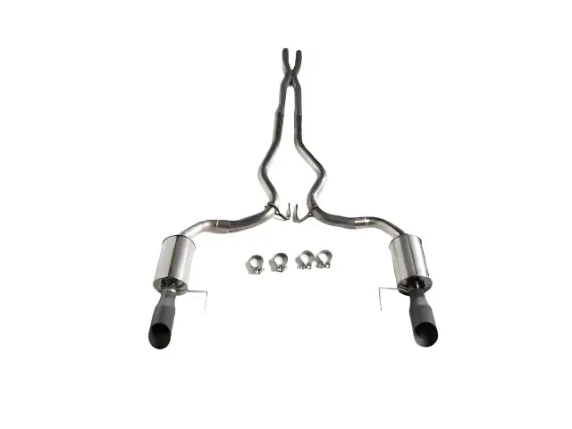 2015-2017 Roush Mustang Gt Black-Tip Cat-Back Exhaust 1