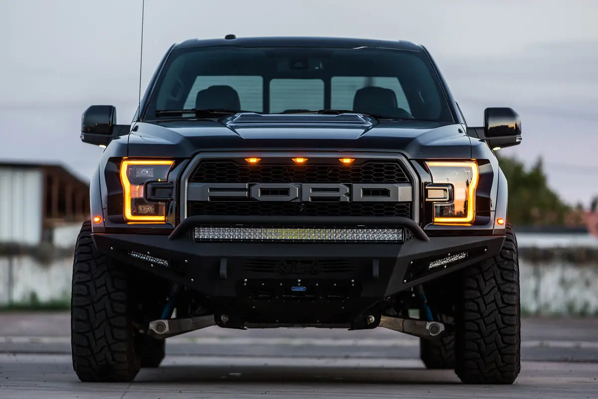 Addictive Desert Designs 2017-2020 Ford F-150 Raptor Honeybadger Front Bumper - F117432860103 1