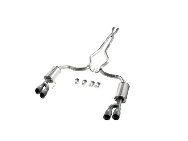 2018-2025 Roush Mustang Gt Black-Tip Cat-Back Exhaust 1