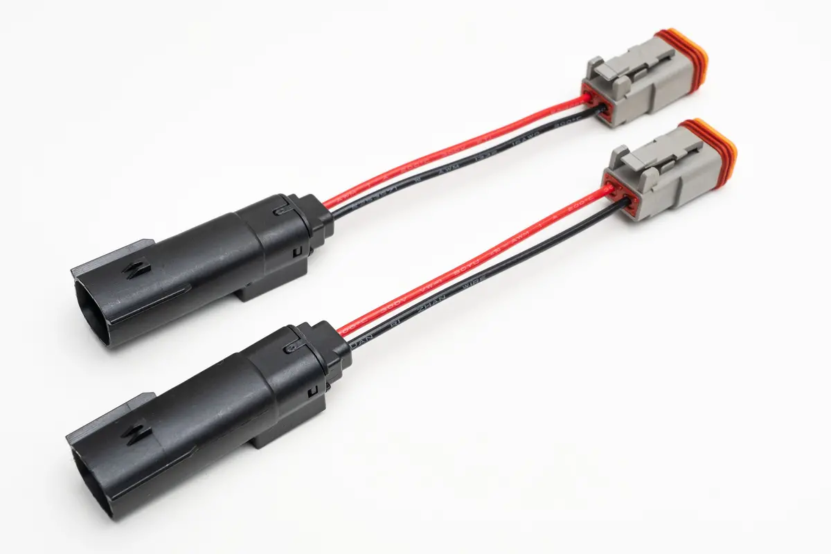 2021-2025 Ford F-150 Raptor Oem Fog Connector (Pair) To 2 Pole Dt Connector Adapter (Rigid D-Series, Diode Dynamics) 1