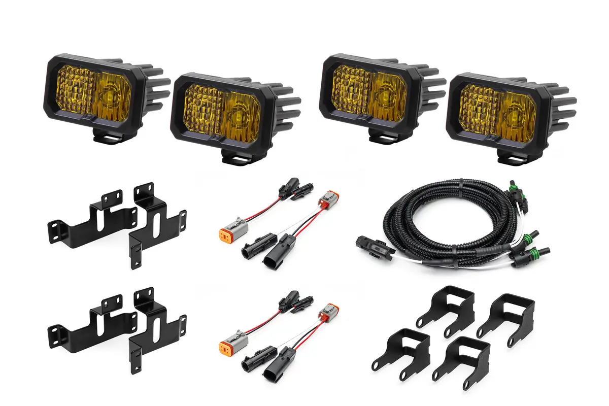 SPV Parts OEM Fog Light Conversion Kit for 2021–2026 Ford F-150 & Bronco Raptor – Brackets + Diode Dynamics SSC2 Lights