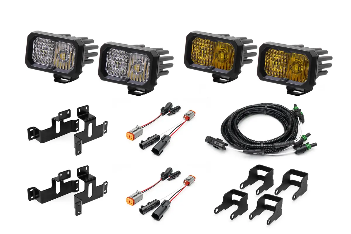 Spv Parts 2021-2026 Ford F-150 & Bronco Raptor Oem Fog Light Upgrade Kit With Brackets And Diode Dynamics Ssc2 Lights 24